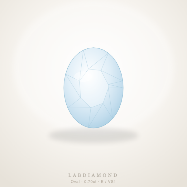 Diamant oval 0.70ct E/VS1 — creat în laborator