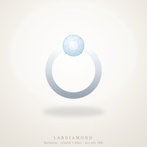 Inel de logodnă solitaire — diamant rotund 1.00ct, aur alb 18K