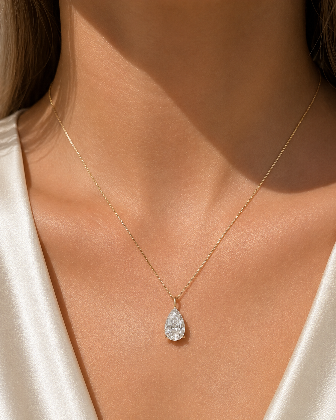 Diamant Pear 3ct E/VVS2 — creat în laborator - imagine 2