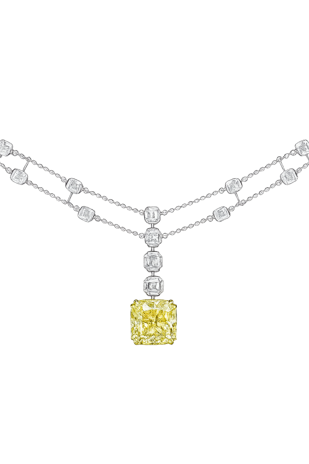 Pandantiv cu diamant galben-2,5 ct