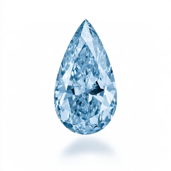 Albastru diamant pear 1 ct