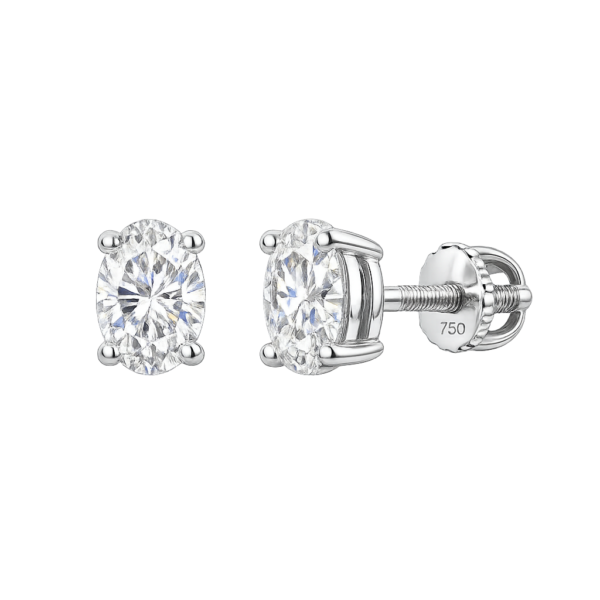 Cercei oval 0,5 ct