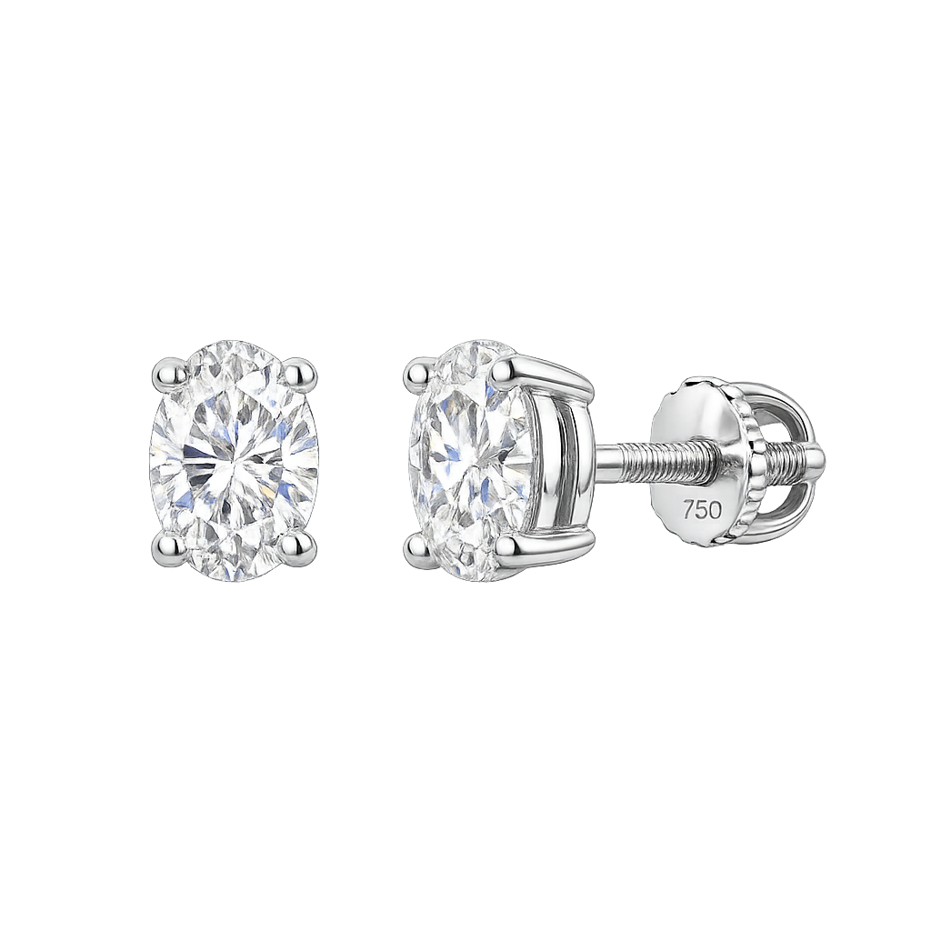 Cercei oval 0,5 ct